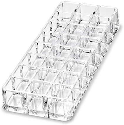 byAlegory Premium Beauty Organization Acrylic Lipstick Organizer & Beauty Container 24 Space Storage (Clear)