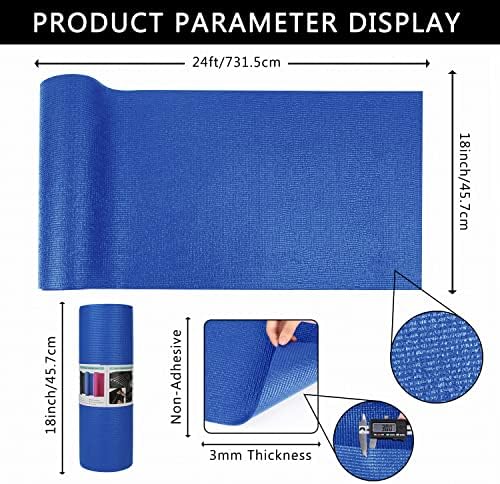 Foam Toolbox Liner Drawer Liner, Non-Slip Shelf Liners 18" W x 288" L Blue