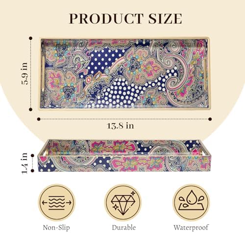 MAONAME Bathroom Vanity for Countertop, Plastic Decorative Trays