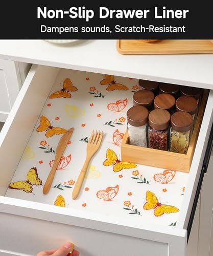 Cooyes Shelf Liner Non-Adhesive Cabinet Drawer Liner for Kitchen 17.5"x360"