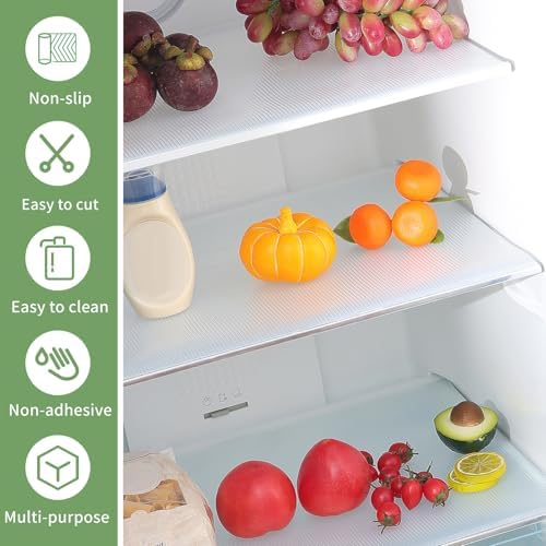 Shelf Liners 11 inch x 20 ft Shelf Liners for Kitchen cabinets nonstick Lining Drawer Mats EVA Protector for Cupboard (Clear Ribbed,11 inch x 20 ft)