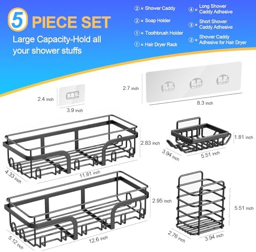 Shower Caddy Adhesive 5 Pack