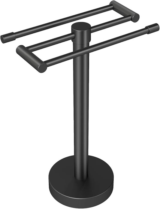 YUMORE Hand Towel Holder Stand Free Standing Countertop Towel Rack Hanger for Bathroom Kitchen