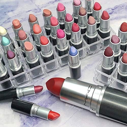 (Set Of 2) Acrylic Lipstick Makeup Organizers 24 Space Beauty Storage Refillable Cosmetic Container - Clear