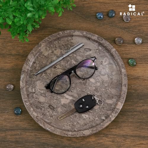 Radicaln Round Marble Tray for Vanity & Bathroom Counter, 10" Serving Tray