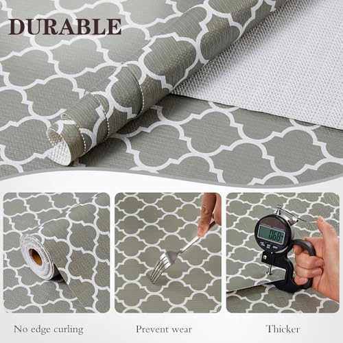Drawer and Shelf Liner for Kitchen Cabinets, Gray, 24IN X 20FT