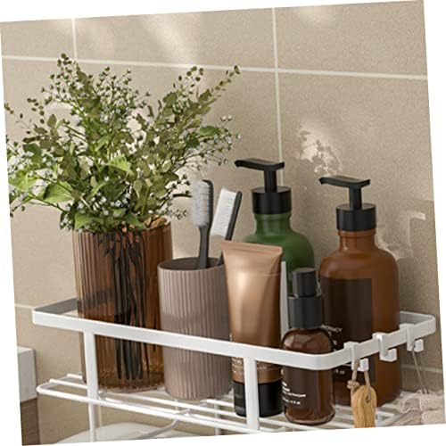 Garneck 1pc Practical Bathroom Storage Rack Nail Tank Shelf Multi-Functional Indoor Organizer for Toiletries Easy to Install Space-Saving for Home Use