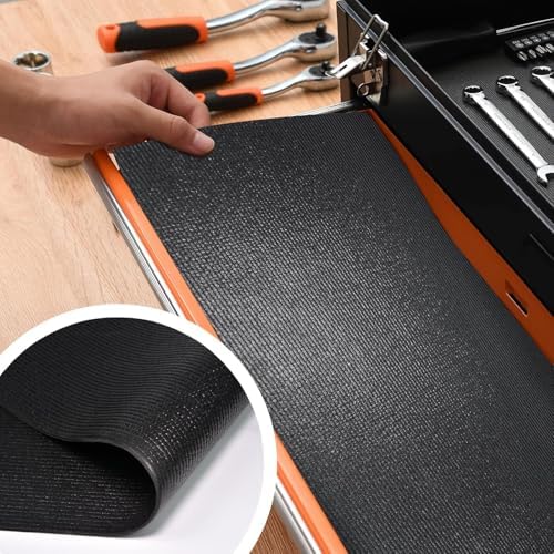 Professional Grade Tool Box Liner Heavy Duty Non-Slip Drawer Liner Black