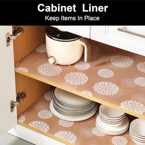 Cooyes Shelf and Drawer Liners for Kitchen Cabinets, Non Adhesive Liner