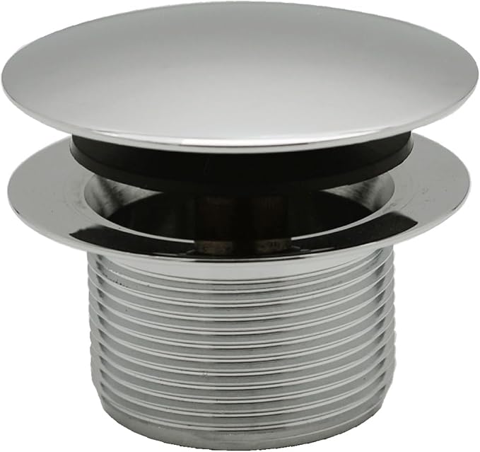 Westbrass D398R-05 1-1/2" NPSM Coarse Thread Mushroom Tip-Toe Bathtub Drain Stopper, Polished Nickel