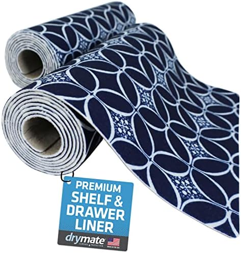 Drymate Premium Luxury Shelf & Drawer Liners, 12”x59”, 2-Pack, Indigo