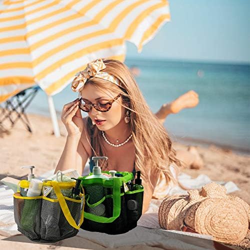 SPINFOX 2 Pack Mesh Shower Caddy Portable, Hanging Bags for Camping Dorm