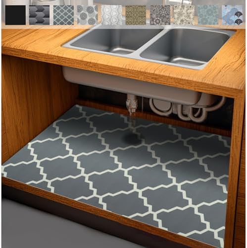 AiBOB Waterproof Under Sink Mat, Absorbent Cabinet Protector, 24" x 68"