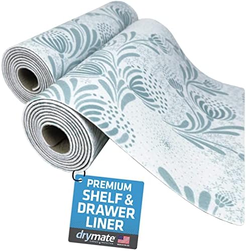 Drymate Premium Luxury Shelf & Drawer Liners, 12”x59”, 2-Pack, Light Blue