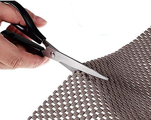 Shelf Liner Drawer Liner Non-Slip Mat Shelves Liners 12" X6.5’ Grid Pattern PVC Non-Adhesive Grip Liner Anti-Slip Mat for Kitchen Cabinets Wire Shelving Pantry Dresser Refrigerator (Brown)