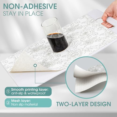 Drawer and Shelf Liner for Kitchen Cabinets, Rose, 18IN X 20FT