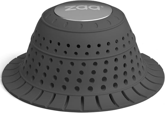 Shower Drain Hair Catcher Bathtub Drain Strainer Sink Drain Protector | Collapsible Pop-Up Drain Hair Catcher, Traps Hair & Prevents Clogs, Easy to Clean, Bathroom Fixture Accessories, Black