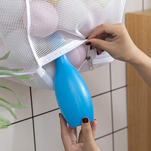 ALYER Hanging Mesh Bath Toy Organizer Bag,Large Shower Storage Caddy with Durable Hanger (Black)