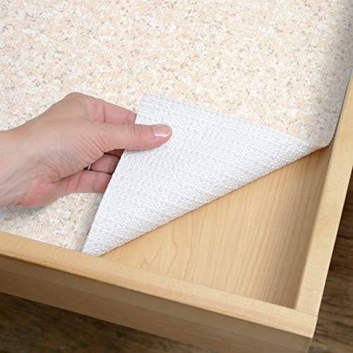 Con-Tact Brand Grip Prints Shelf Liner, Durable and Non-Adhesive Liners, Non-Slip Drawer and Cabinet Liner, 18" x 8', Granite Sand, Pack of 1 Roll