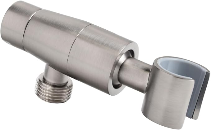 Shower Head Holder,All Metal Handheld Shower Head Holder,Adjustable Shower Arm Mount Bracket,Shower Head Bracket,Brushed Nickel,1G2MK-1