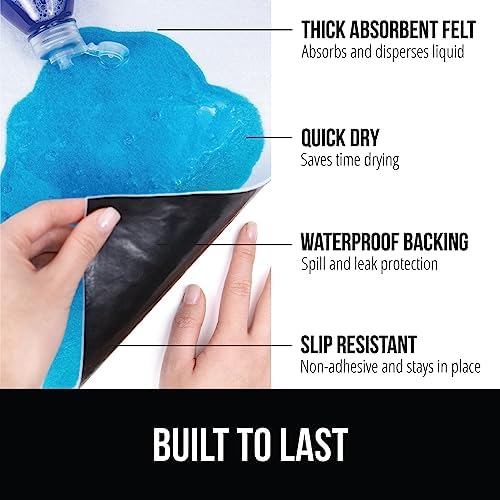 GORILLA GRIP LeakGuard Under Sink Mat for Kitchen Cabinet, 24x30 White