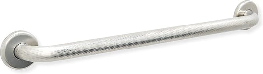 12" Shur Grip Shower Handle | 304 Stainless Steel Bathroom Grab Bar for Seniors, Handicap | ADA Safety Bar for Elderly, Holds Up to 400lbs | For Bathtubs and Showers