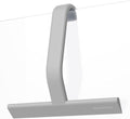 dancemoon JustHang Shower Squeegee for Glass Doors, All-One-Piece Award-Winning Silicone Squeegee with Built-in Hook for Bathroom, Window, Mirror, Tile Wall, Car, Streak-Free Cleaner Tool,10-Inch Gray