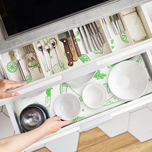 Amyhill 10 Pcs Refrigerator Liners Absorbent Fridge Shelf Mats, Fruit