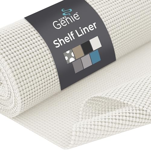 HOME GENIE Shelf Drawer and Cabinet Liner, Non Adhesive, 20x20 White