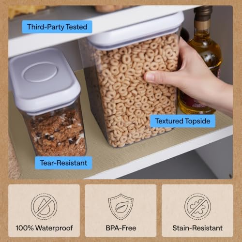 GORILLA GRIP Shelf Liner, Kitchen Drawer Protector, 24x240 Beige