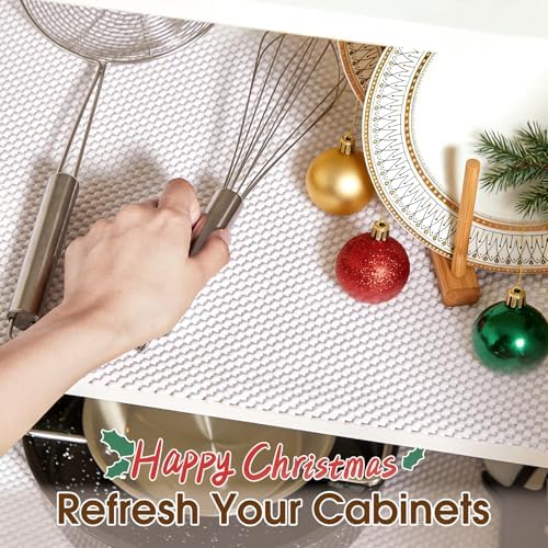 Shelf Liner for Kitchen Cabinets and Drawers, White, 24" x 240"