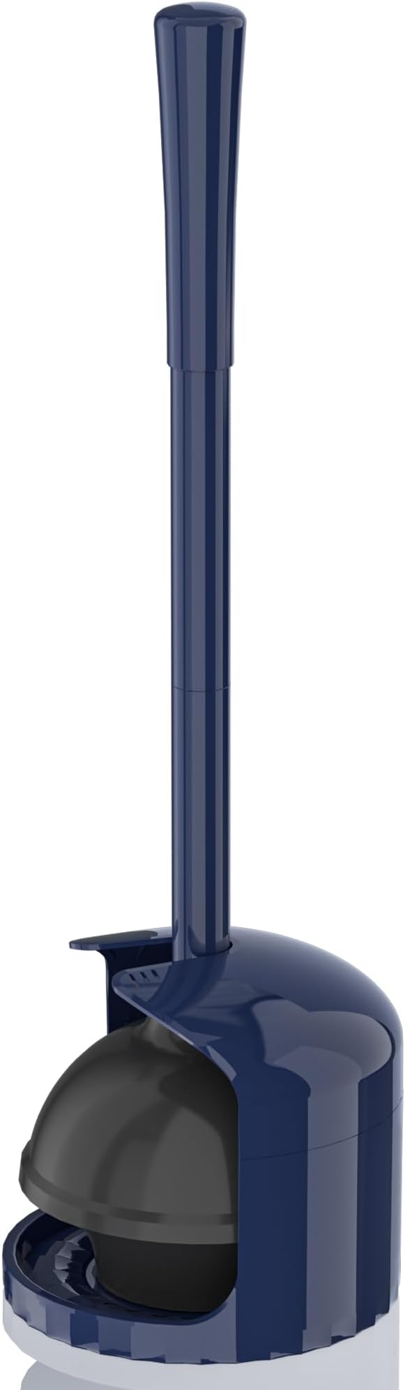 TRENTI Toilet Plunger with Holder, Plunger with Holder for 5.3-inch Toilet Drain, Plungers for Bathroom with Holder, Toilet Plunger Heavy Duty (1, Blue)