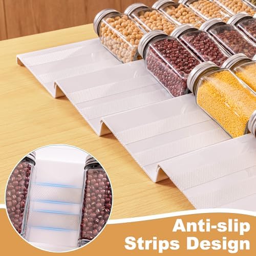 8-Pack Spice Drawer Organizer, 4 Tier Acrylic Spices Rack Tray for Cabinet