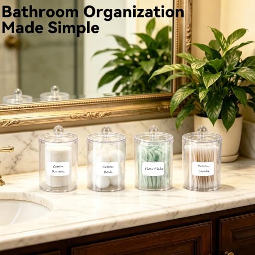 4 Pack 10 oz Cotton Round Holder Dispenser Set