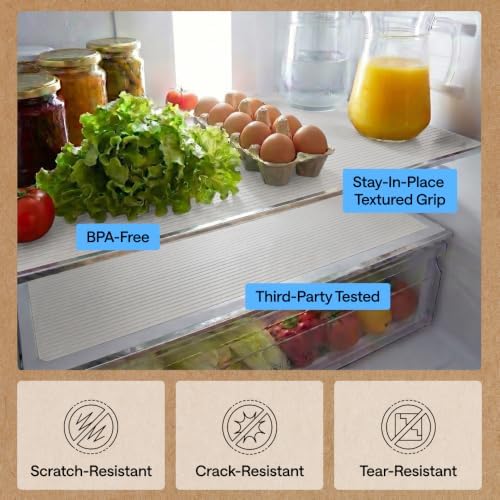 GORILLA GRIP Shelf Liner, Non-Adhesive Cabinet Liners, 17.5"x30' Light Gray