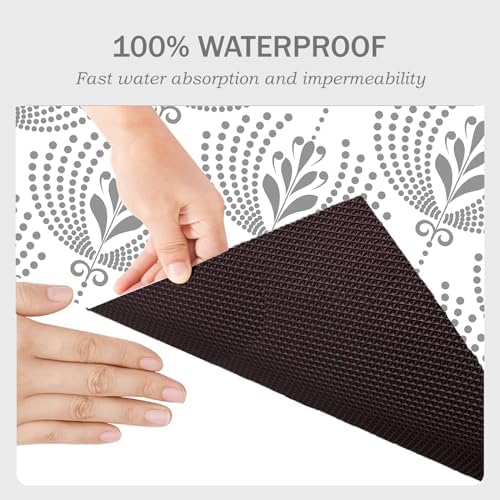 Under The Sink Mat, 24 X 36 in, Durable Premium Mats Protect Kitchen and Bathroom Cabinets (Grey3)