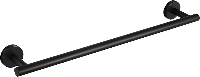 KES 17.3-Inch Towel Bar for Bathroom, Hand Towel Holder, Bathroom Towel Rack Wall Mount SUS304 Stainless Steel Matte Black, Total Length 19.7 Inch, A2000S50B-BK