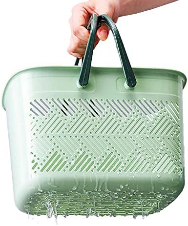 College Shower Caddy, Portable Shower Caddy Bathroom Caddy With Holdes for College Dorm Room Essentials, Garden, Pool, Camping, Gym, Beach, Cleaning Supplies 11.8 * 7.1 * 7.9 inch-Green