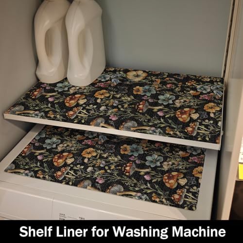 Black Mushroom Shelf Drawer Cabinet Liner for Kitchen 24IN x 10FT