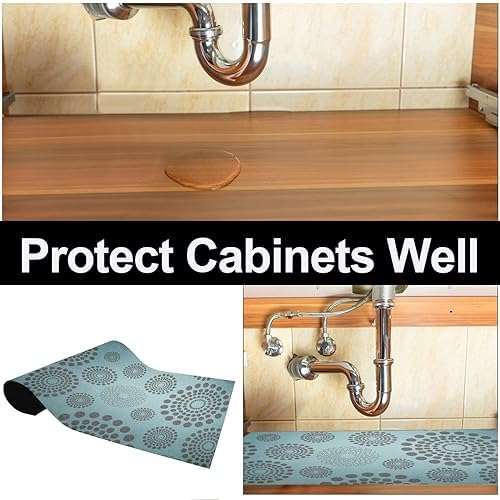 AiBOB Waterproof Under Sink Mat, Absorbent Cabinet Protector, 24" x 36"