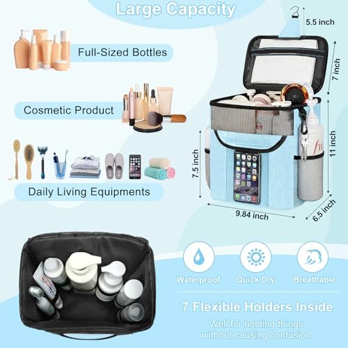 Attmu Mesh Shower Caddy Portable for Dorm Room Essentials, Shower Tote Bag