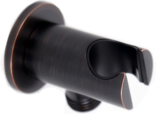 Hand Held Shower Head Holder with Hose Connector Shower Wand Holder Wall Mount Handheld Shower Handle Sprayer Holder Shower Hose Adapter Shower Elbow with Spray Head Bracket Oil Rubbed Bronze