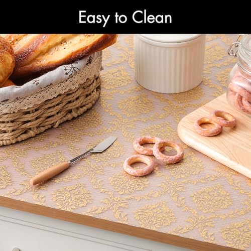 Cooyes Shelf Liner, Non Adhesive Kitchen Drawer and Cabinet Liner
