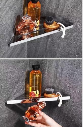 Lavatory Bathroom Corner 304 Stainless Steel Shelf Drill Free with Adhesive