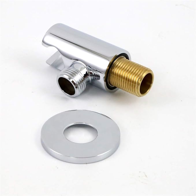 Hand Held Shower Head Holder with Hose Connector Shower Wand Holder Wall Mount,Handheld Shower Handle Sprayer Holder Shower Hose Adapter Shower Elbow with Spray Head Bracket Replacement Chrome