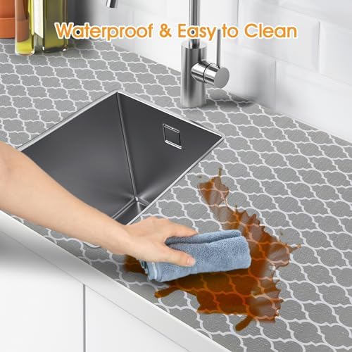 Shelf and Drawer Liner for Kitchen Cabinet Non-Adhesive Non Slip