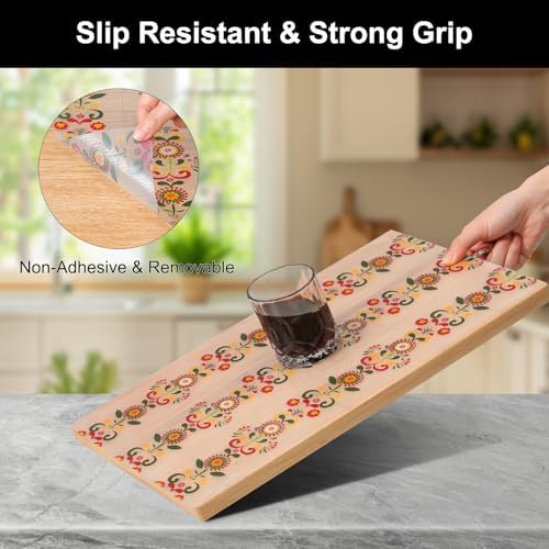 Cooyes Shelf Liner Non-Adhesive Cabinet Drawer Liner for Kitchen17.5 x78.7