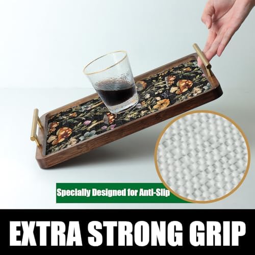 Black Mushroom Shelf Drawer Liner for Kitchen Non-Adhesive
