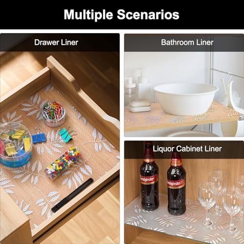 Cooyes Shelf Liner Non-Adhesive EVA Cabinet & Drawer Liner 11.8" x 120"