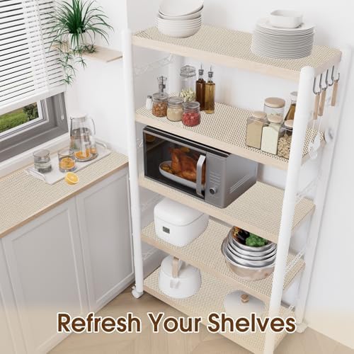 Shelf Liner for Kitchen Cabinets and Drawers, Cream, 12" x 240"
